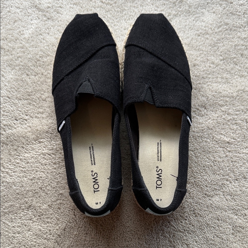 Toms Black Espadrilles for Women